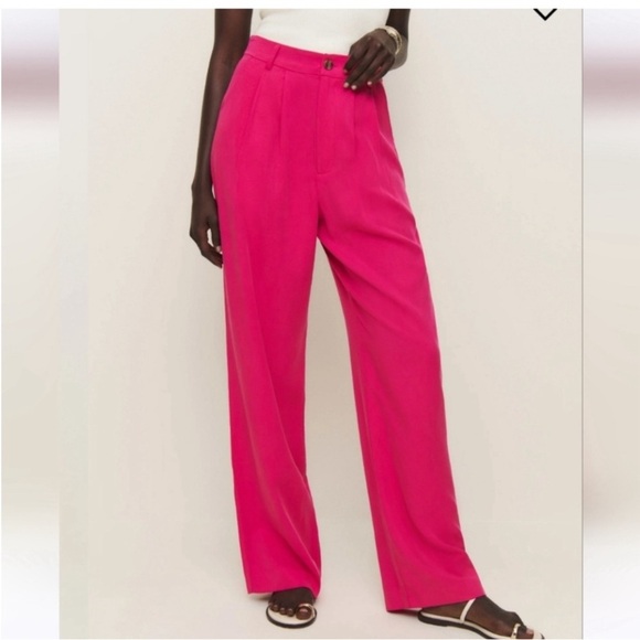 Reformation Mason Pants Pink, Size 4 Petite - Picture 1 of 6